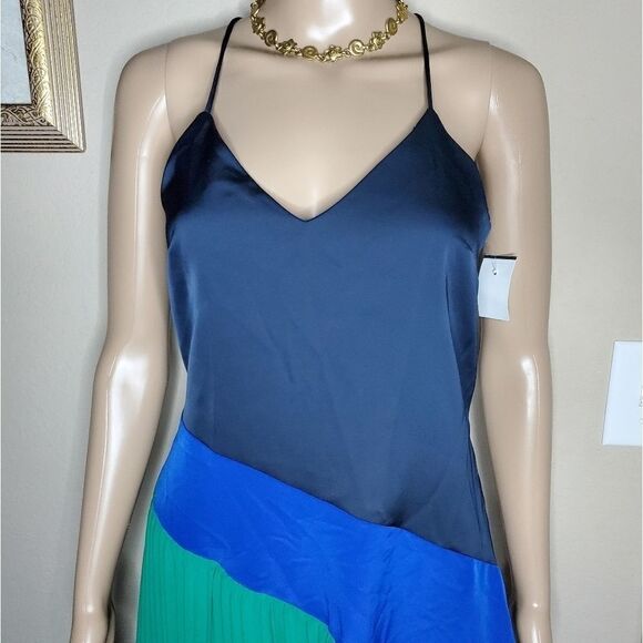 Women's Pleated Dress -CUSHNIE -black/Blue… - Picture 11 of 14